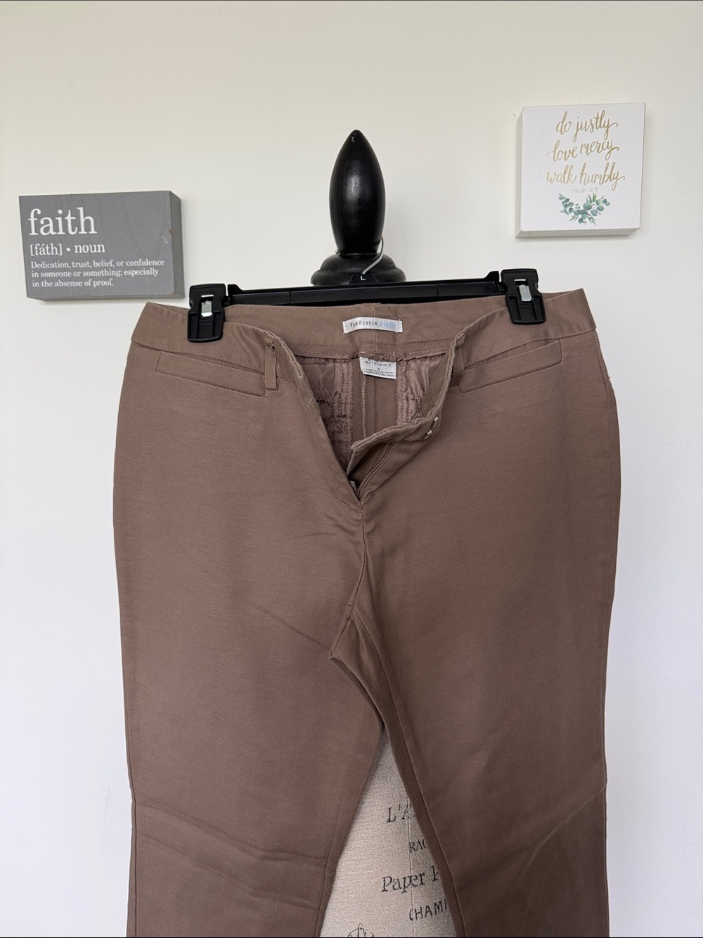Van Heusen Women’s Straight Leg Pants in Taupe